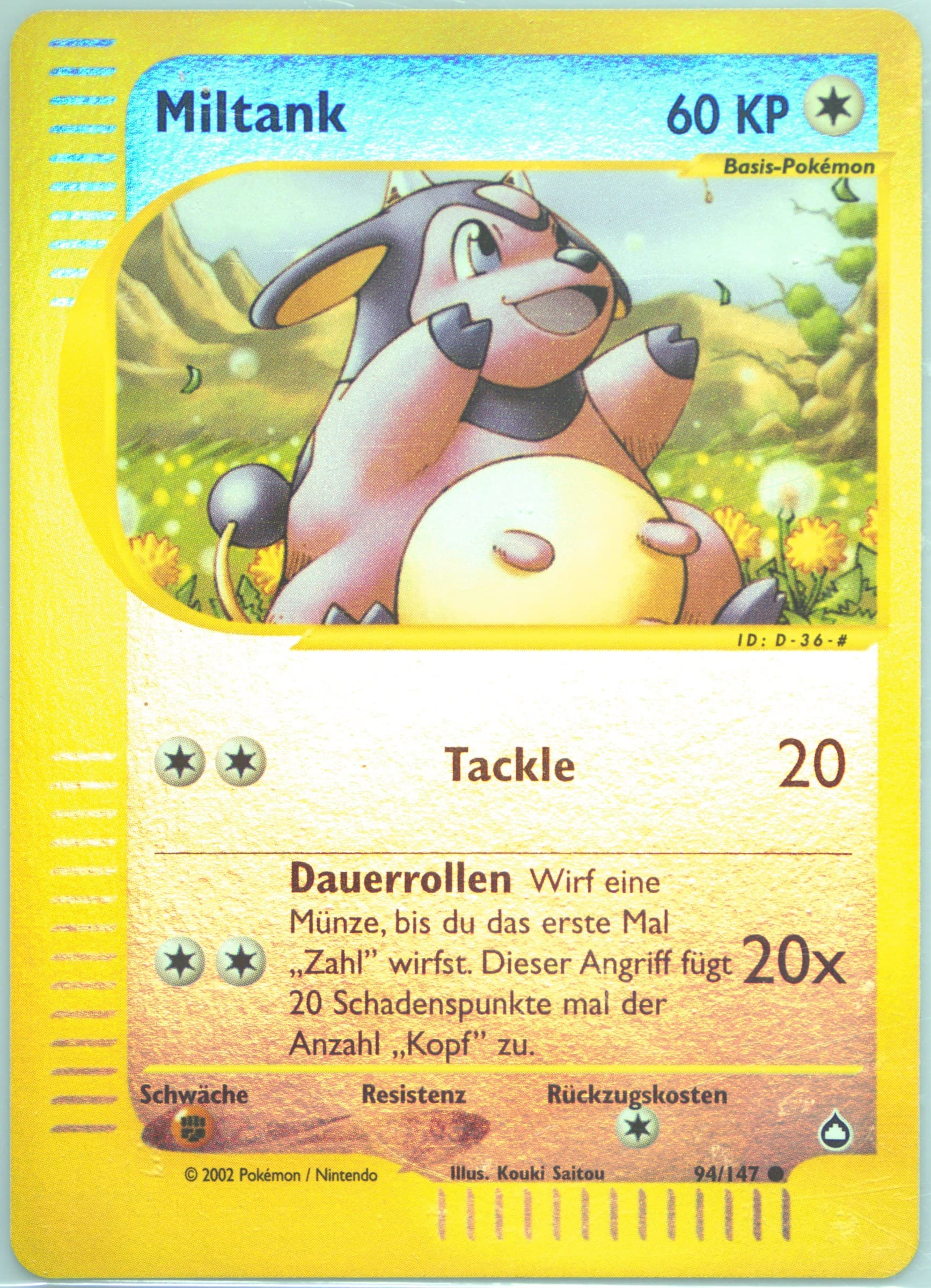 Miltank-Reverse Foil German (94) 2003 Pokemon Aquapolis