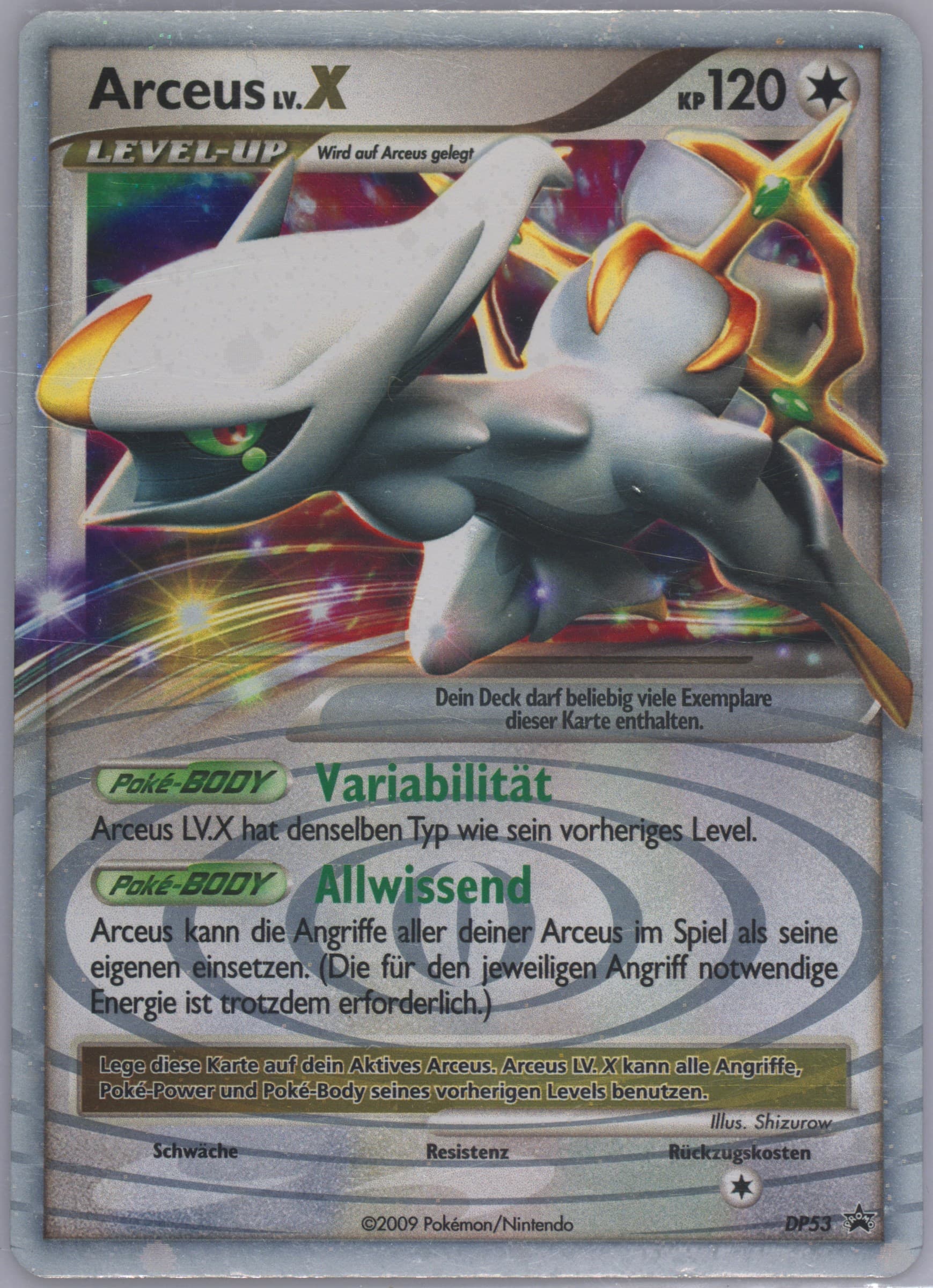 Arceus LV.X-Holo Arceus Collector's Tin-German (DP53) 2010 Pokemon Diamond & Pearl Black Star Promo