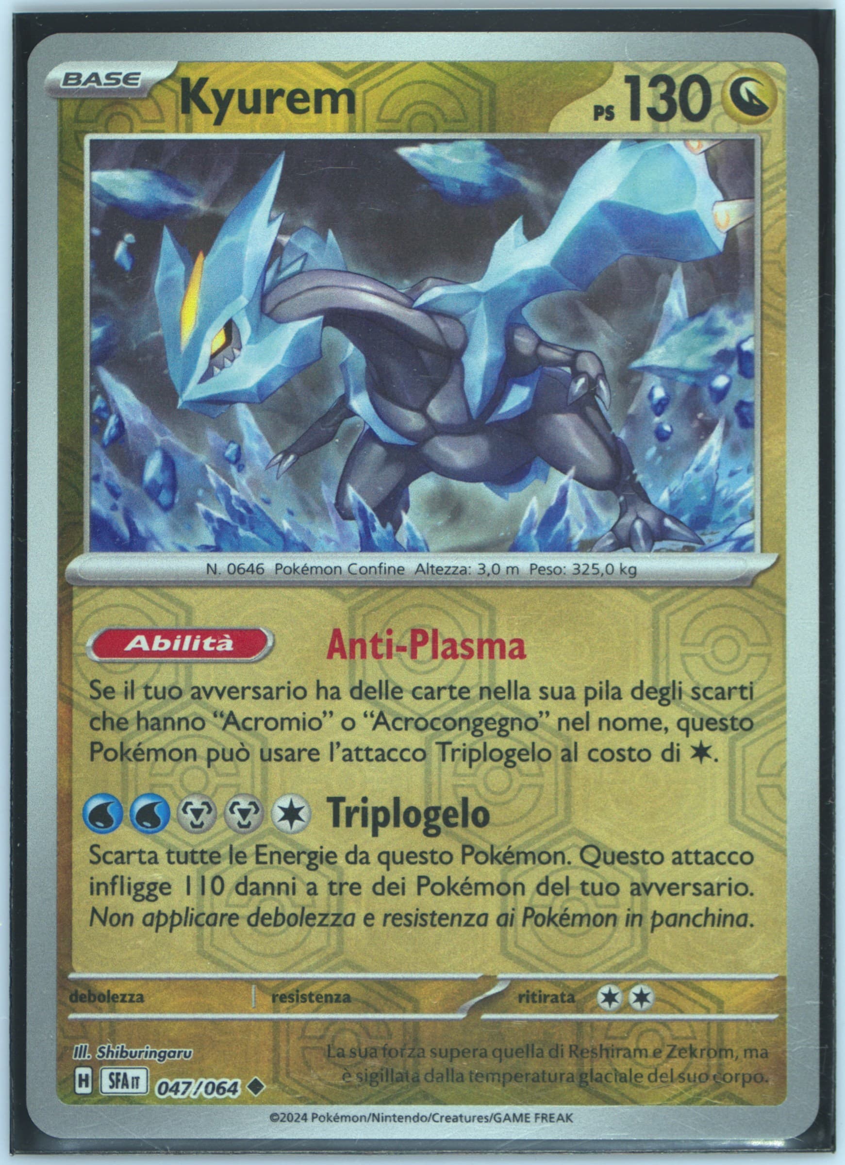 Kyurem Reverse Holo (047) 2024 Pokemon Italian Sfa It-Shrouded Fable