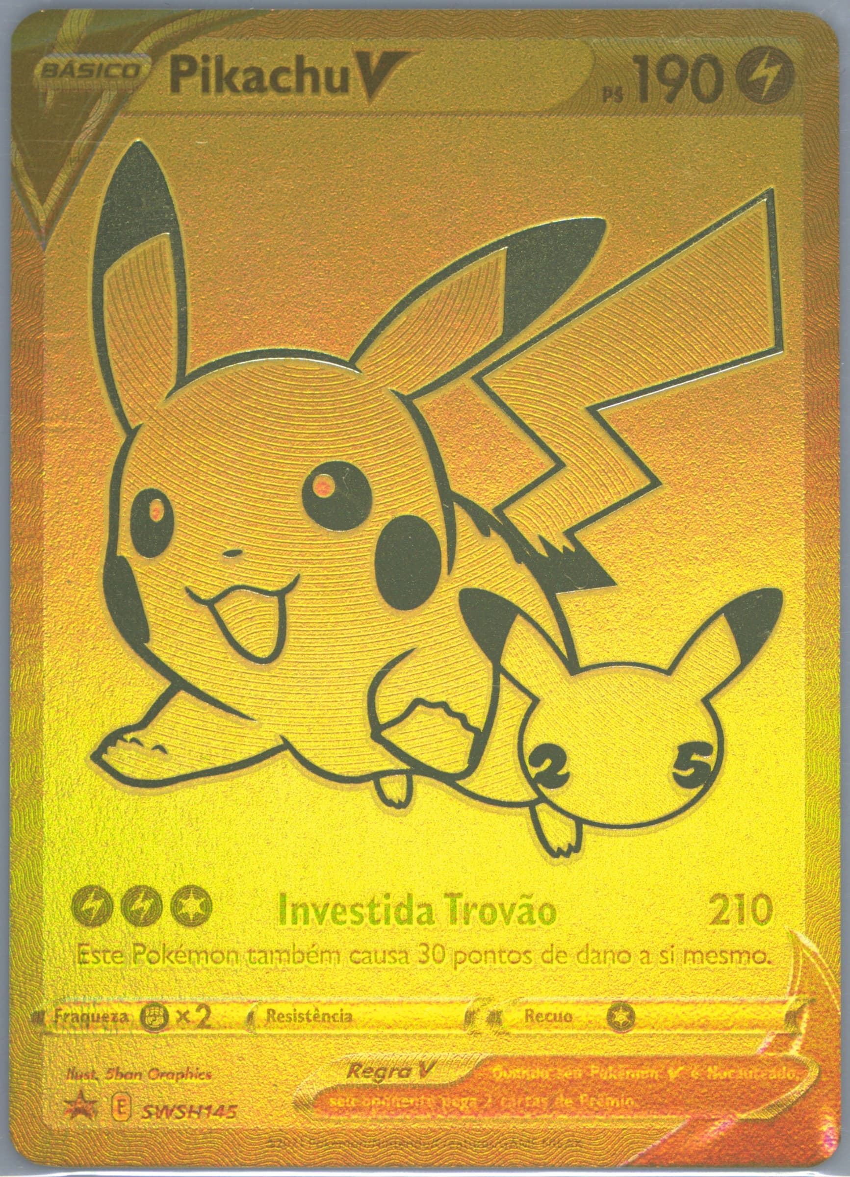 Pikachu V Celebrations Ultra-Premium Collection-Portuguese (145) 2021 Pokemon Swsh Black Star Promo
