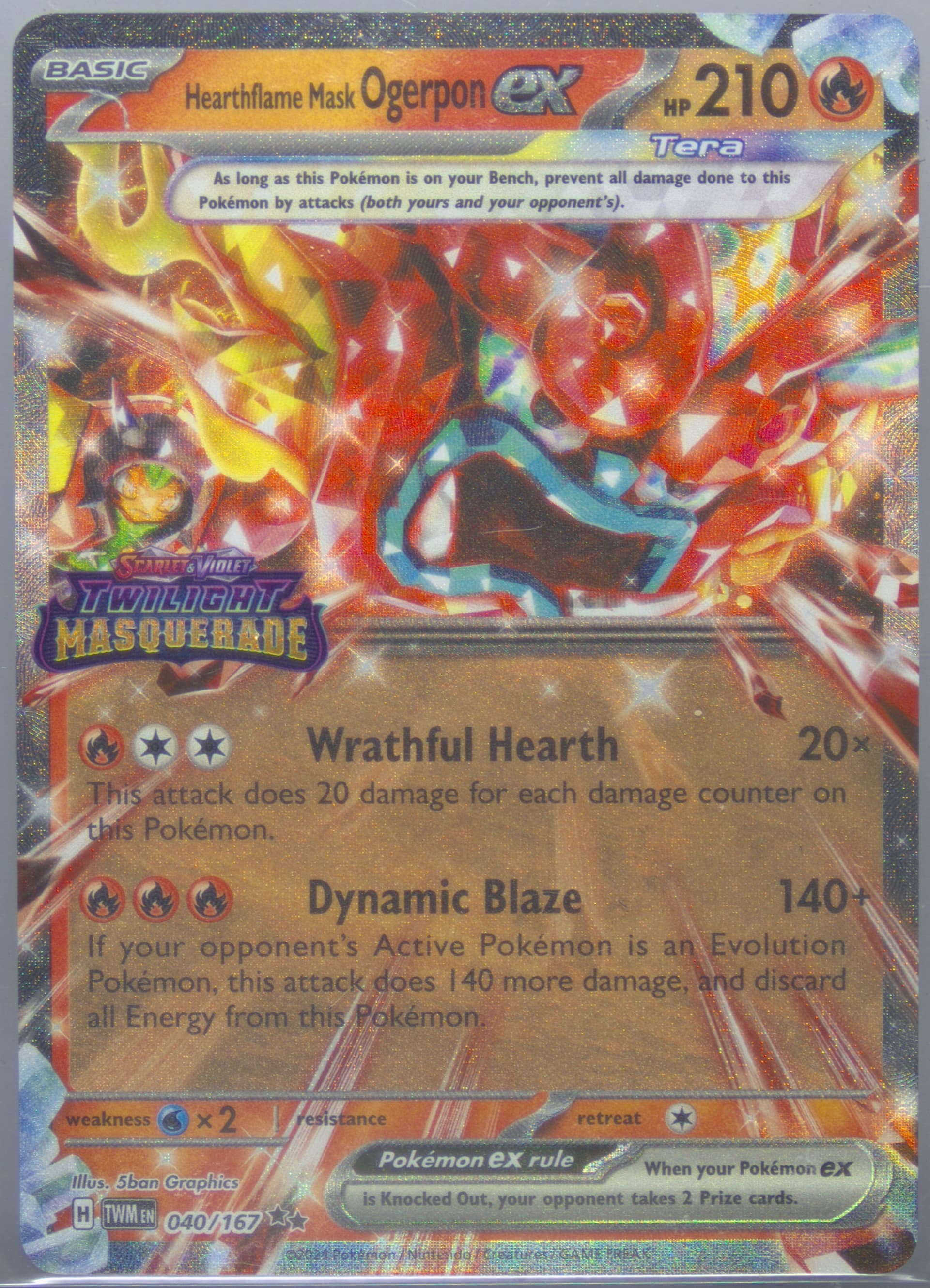 Hearthflame Mask Ogerpon EX Masks of Ogerpon Premium Collection (040) 2025 Pokemon Twm EN-Twilight Masquerade