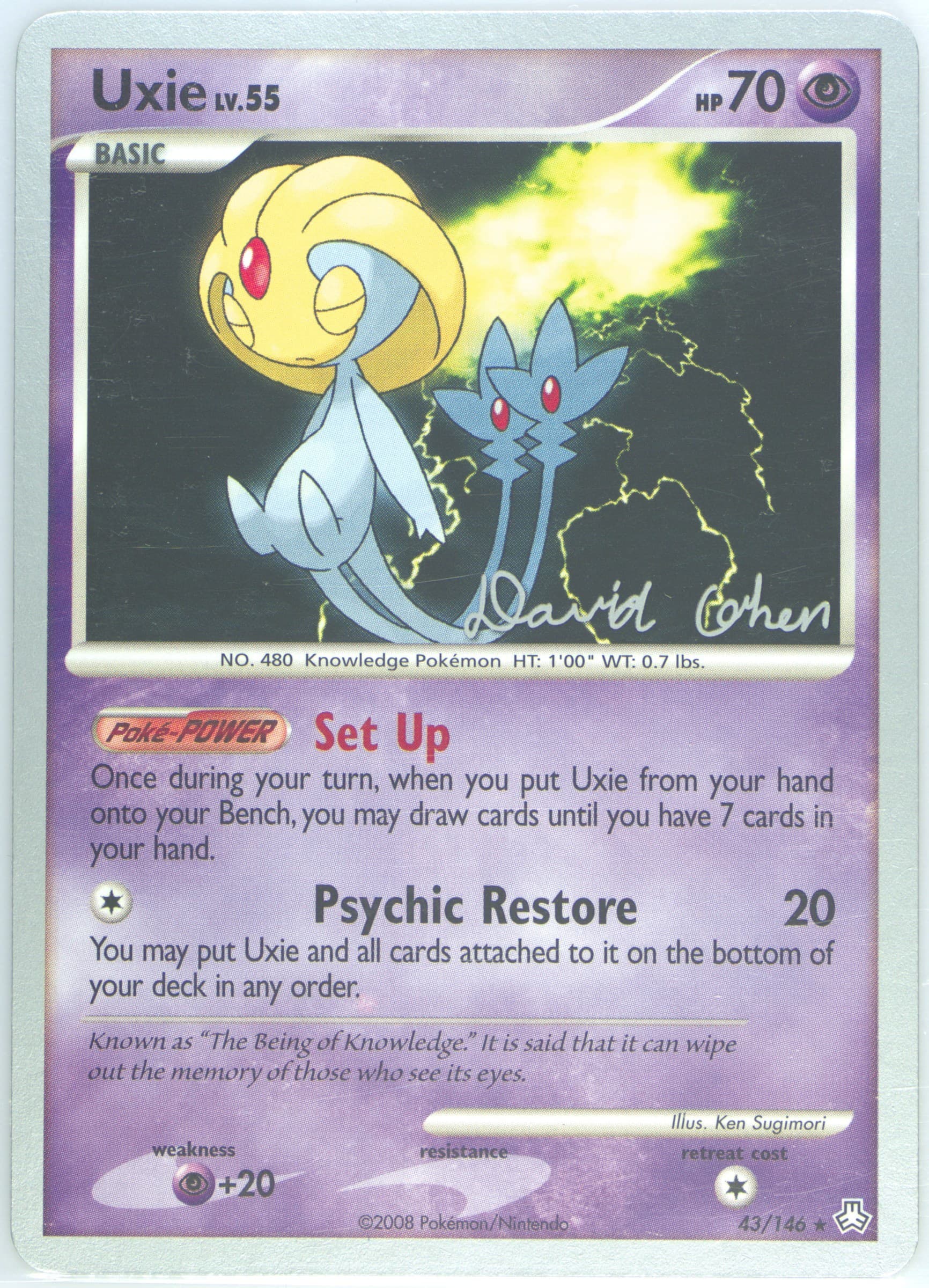 Uxie Stallgon (43) 2009 Pokemon World Championships Promo