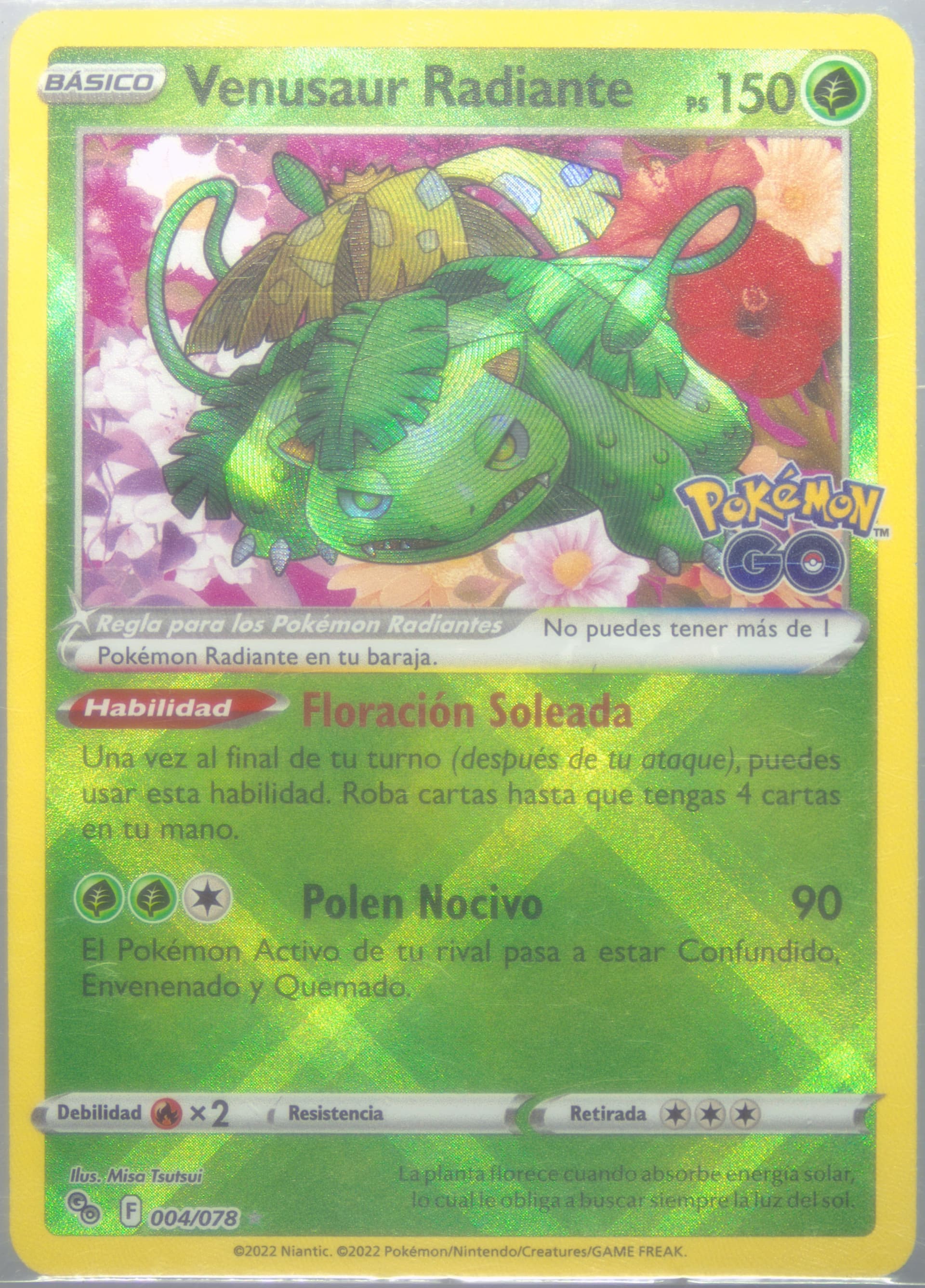 Venusaur Radiante Spanish (004) 2022 Pokemon Go