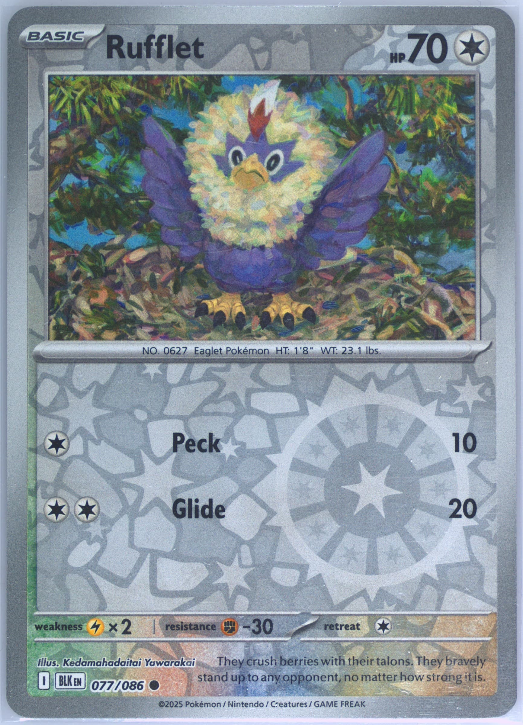 Rufflet Reverse Holo (077) 2025 Pokemon Blk EN-Black Bolt