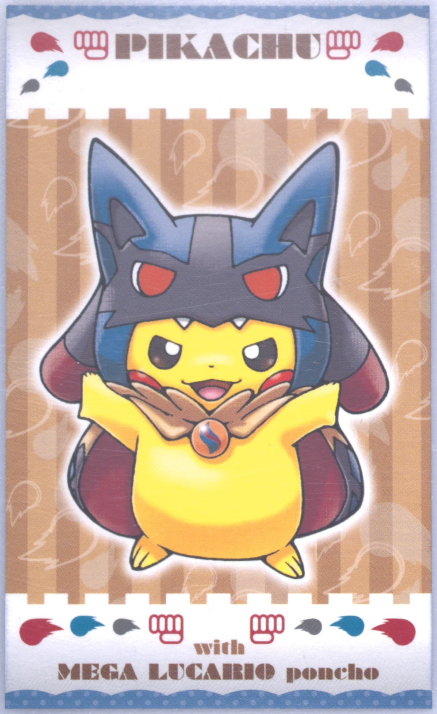 Pikachu Lucario 2016 Pokemon Japanese Strong Cute Pikachu Mega Campaign Business Cards