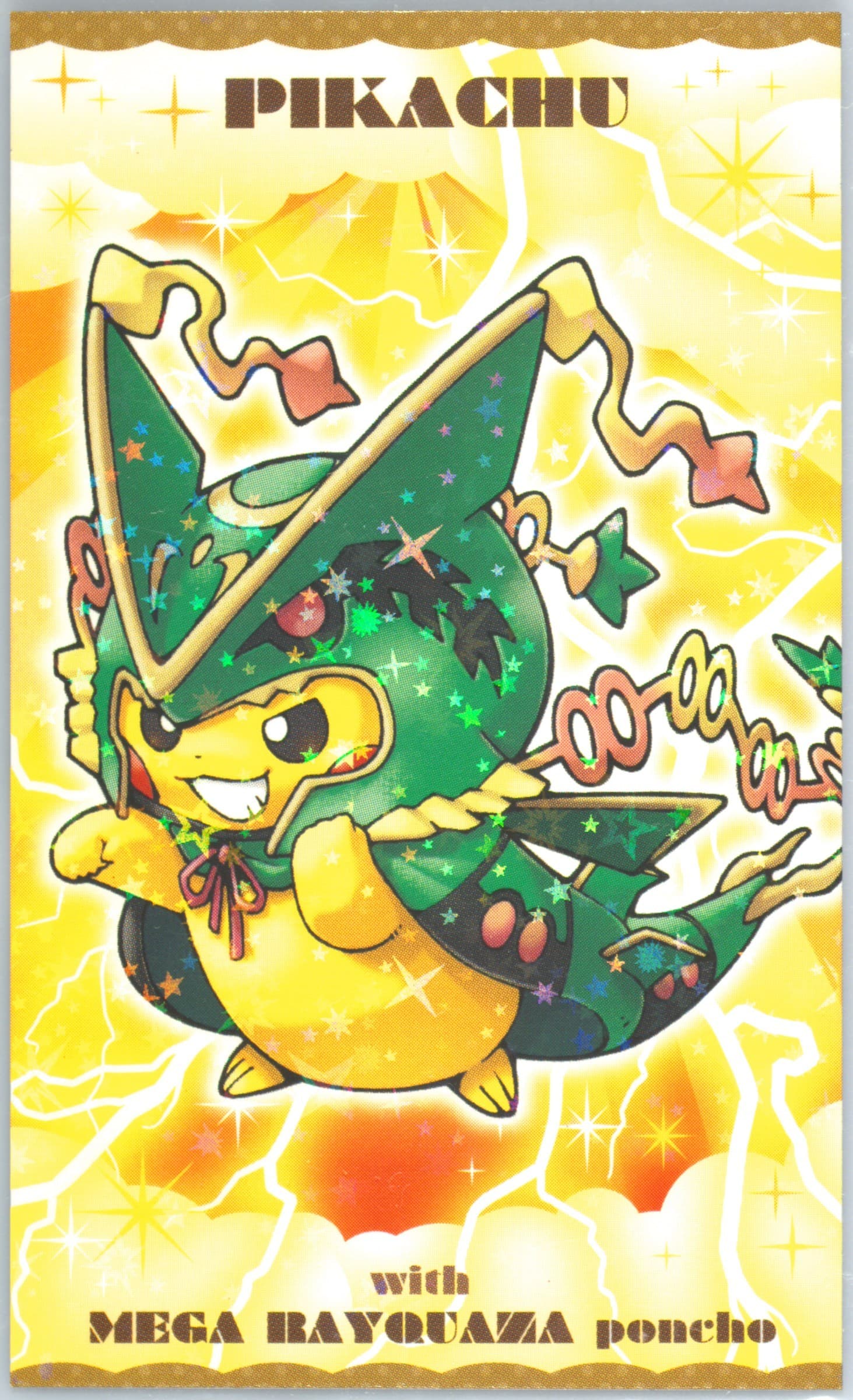Pikachu Rayquaza-Stamped 2016 Pokemon Japanese Strong Cute Pikachu Mega Campaign Business Cards