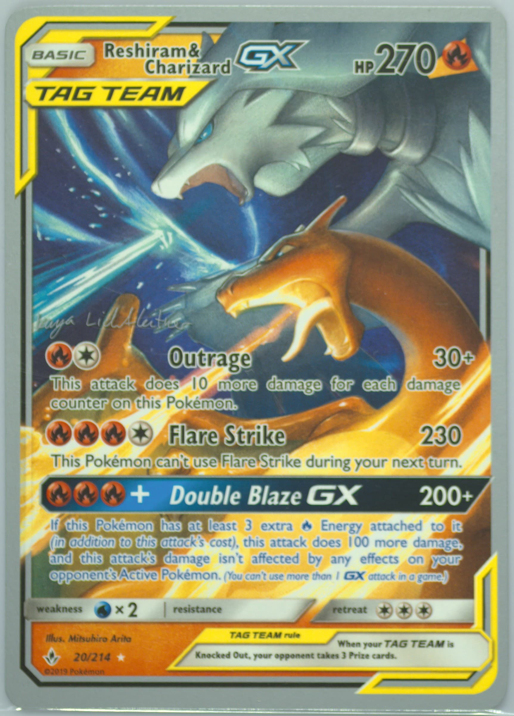 Reshiram & Charizard GX (20) 2019 Pokemon 2019 World Championships Deck: Fire Box