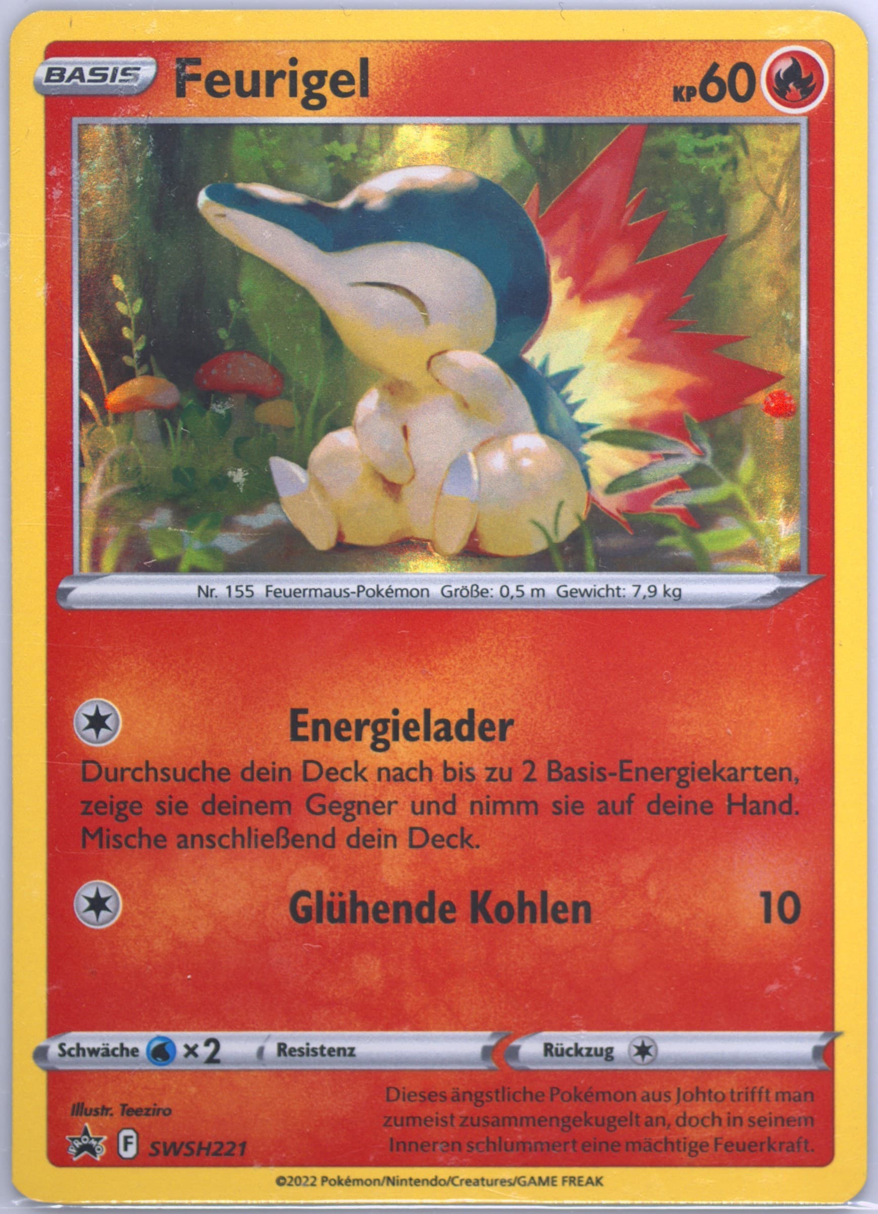 Feurigel-Holo Collector Chest-German (221) 2022 Pokemon Swsh Black Star Promo