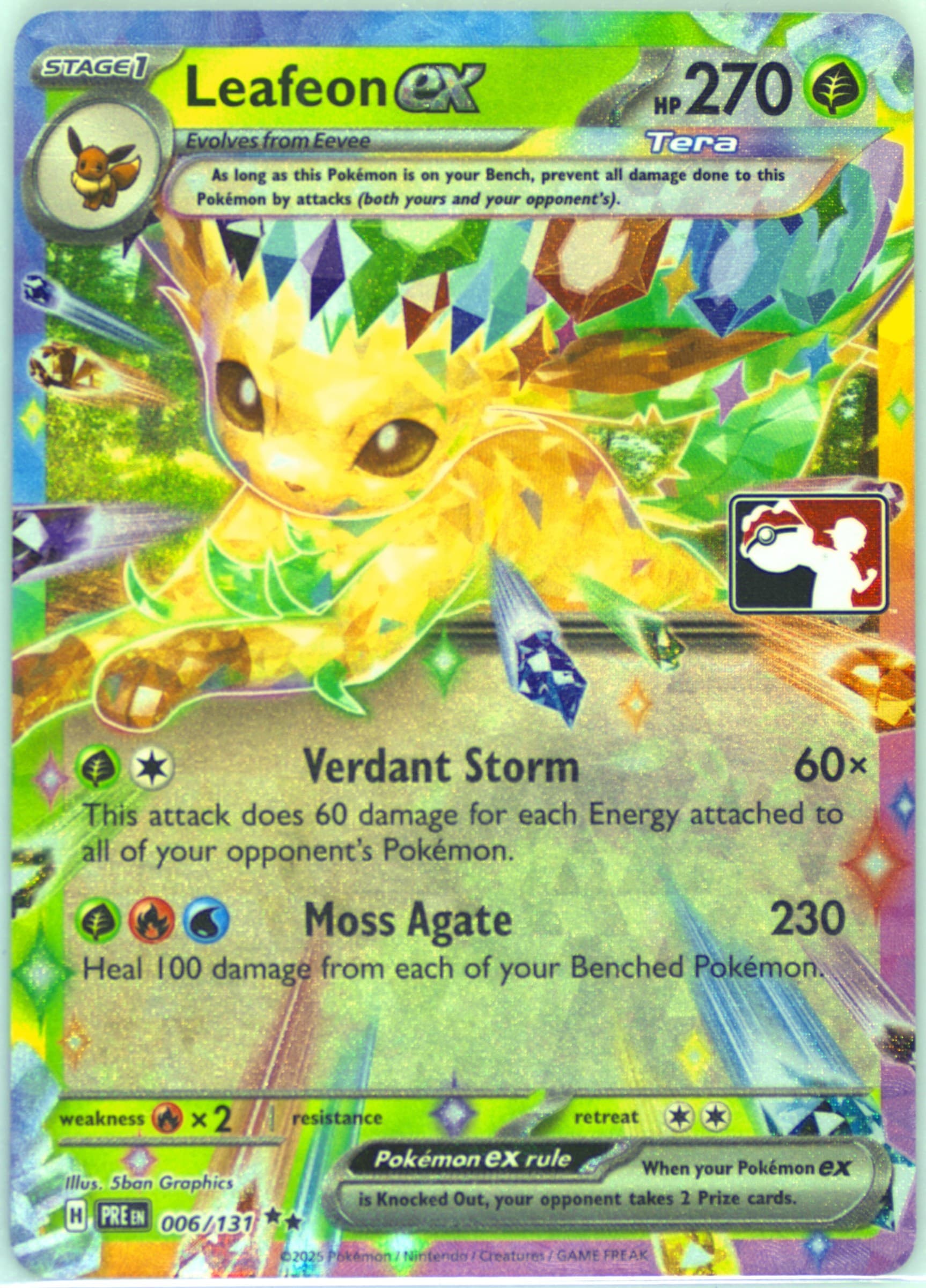 Leafeon EX (006) 2025 Pokemon Play! Pokemon Prize Pack: Series 7