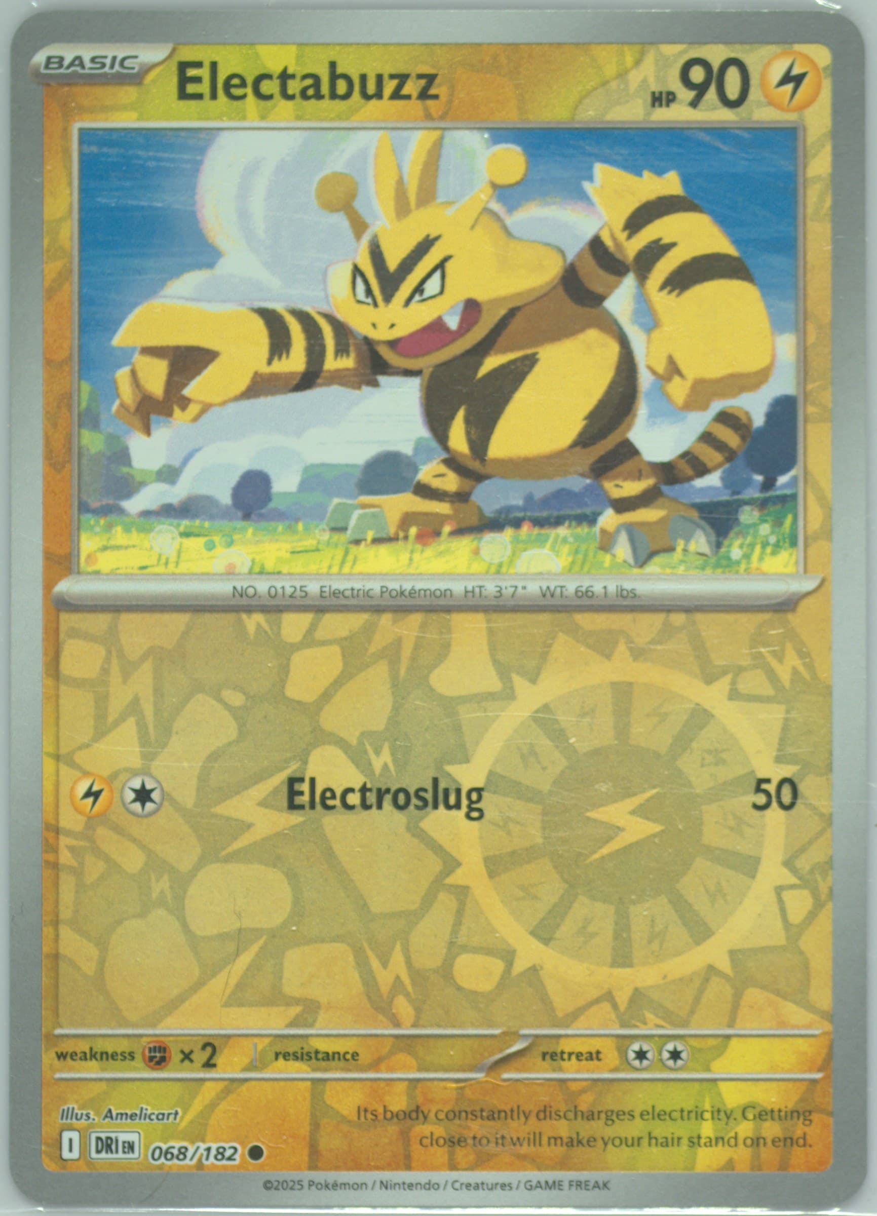 Electabuzz Reverse Holo (068) 2025 Pokemon Dri EN-Destined Rivals
