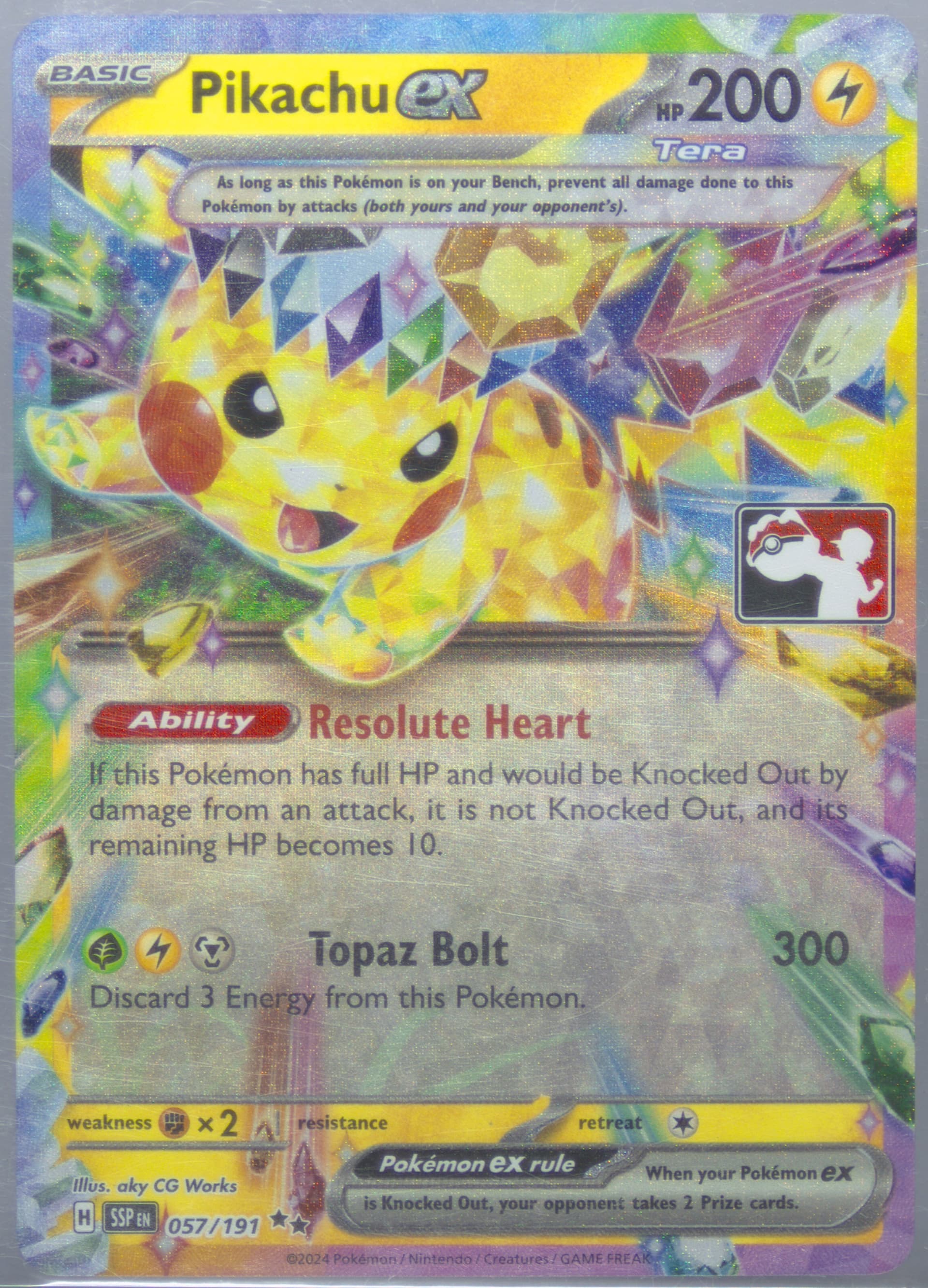 Pikachu EX (057) 2025 Pokemon Play! Pokemon Prize Pack: Series 7