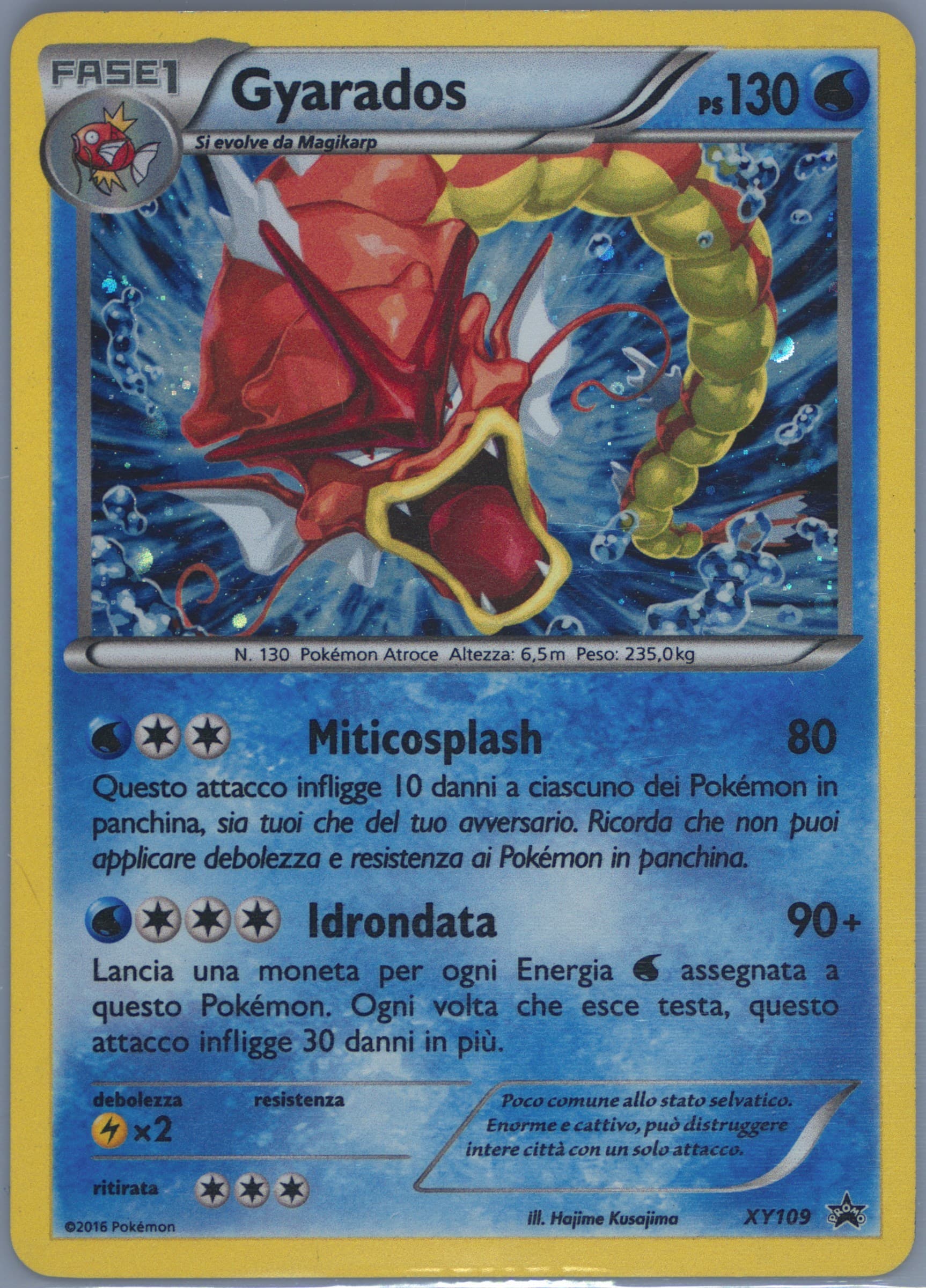 Gyarados-Holo Shiny Mega Gyarados-Italian (XY109) 2016 Pokemon XY Black Star Promo