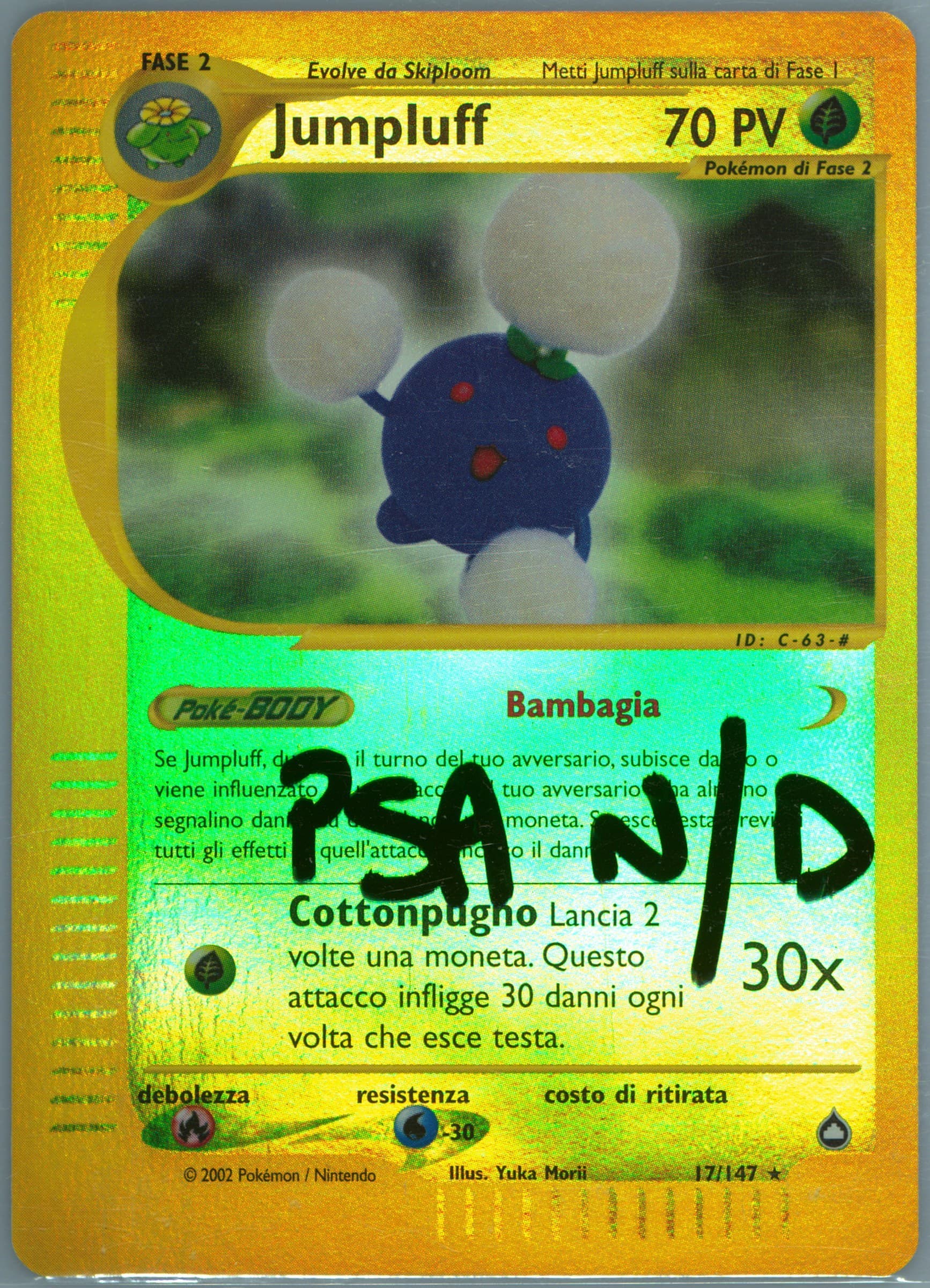 Jumpluff-Reverse Foil Italian (17) 2003 Pokemon Aquapolis