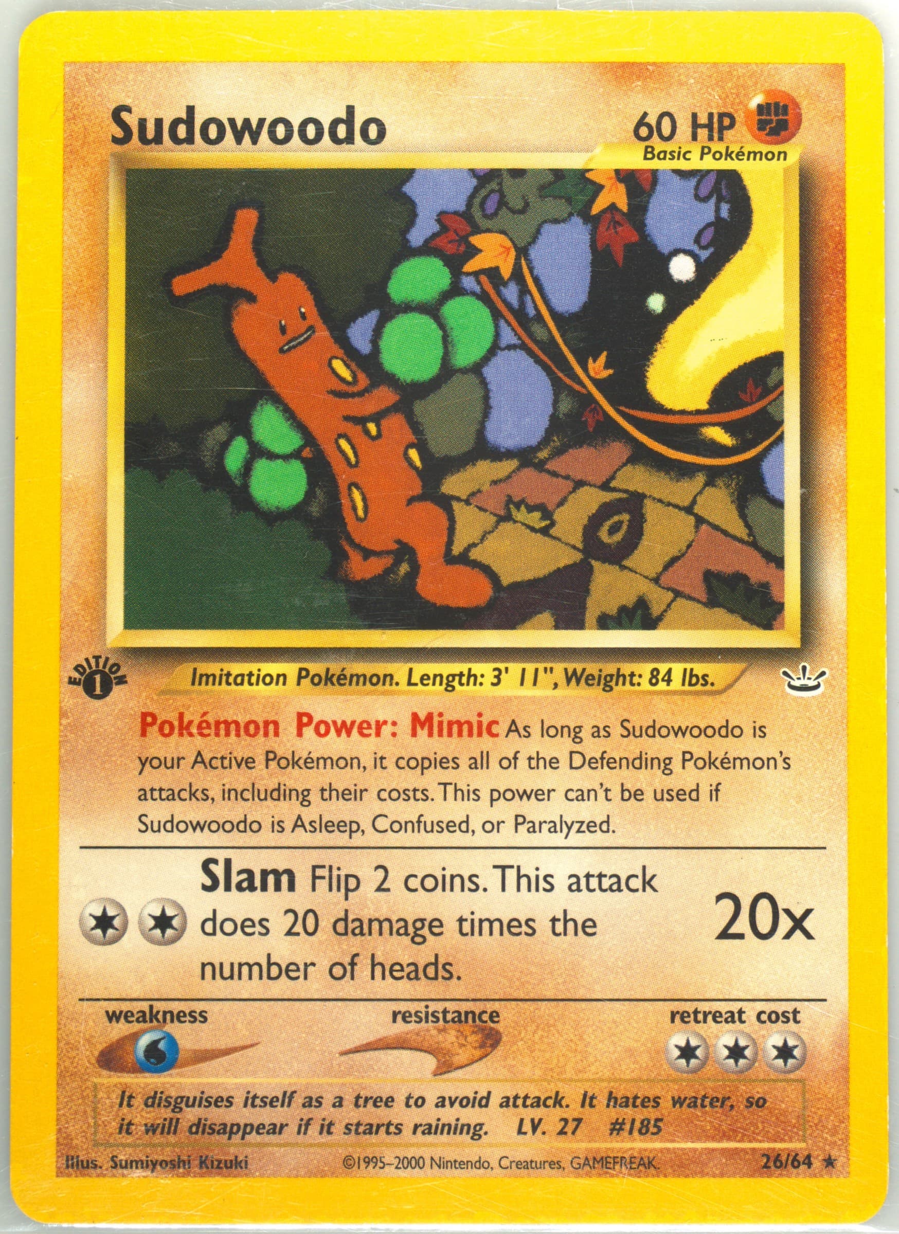 Sudowoodo 1st Edition (26) 2001 Pokemon Neo Revelation