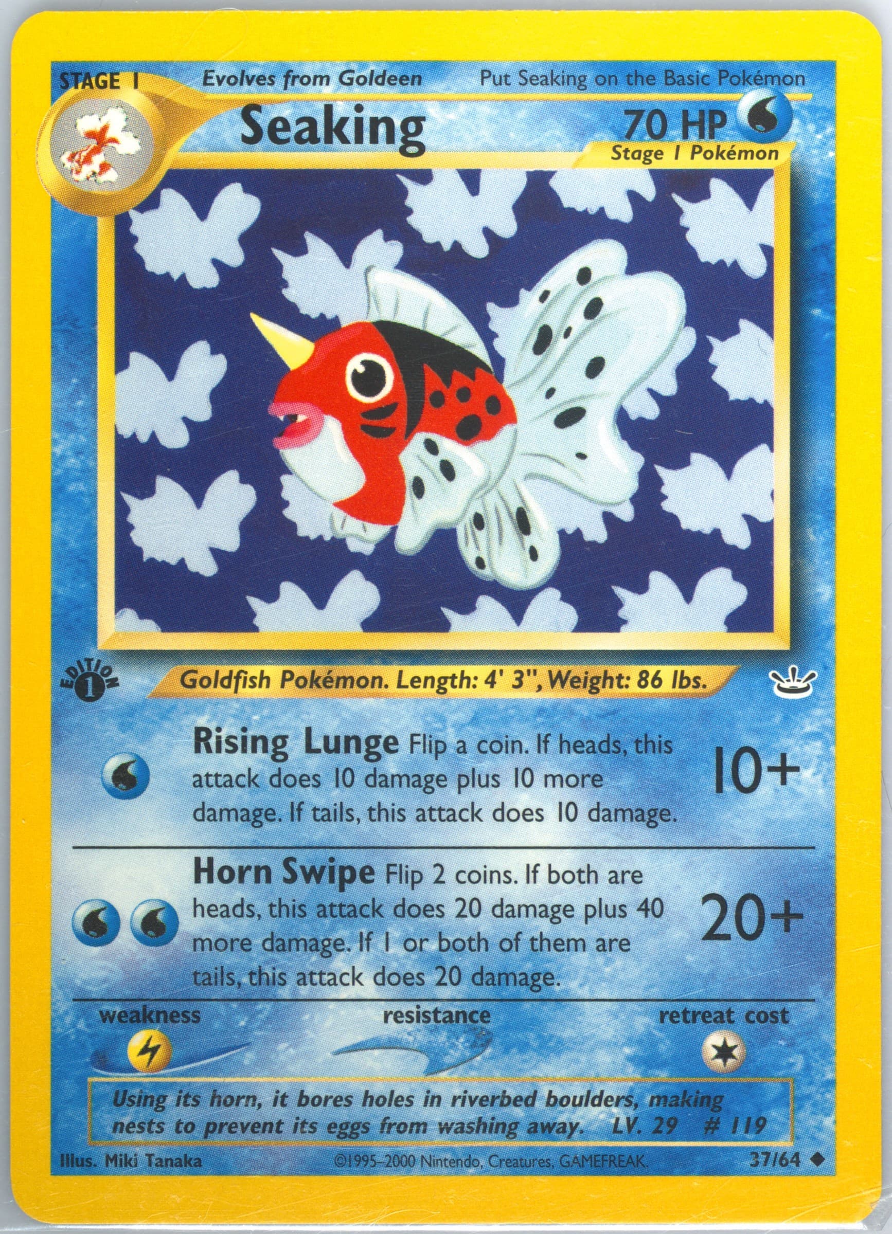 Seaking 1st Edition (37) 2001 Pokemon Neo Revelation