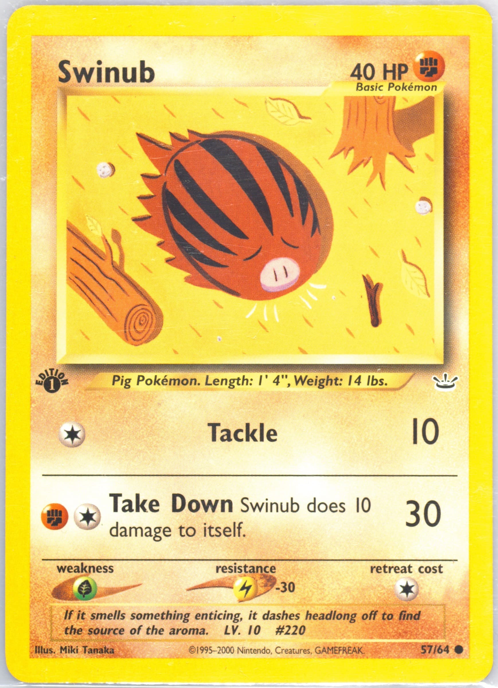 Swinub 1st Edition (57) 2001 Pokemon Neo Revelation