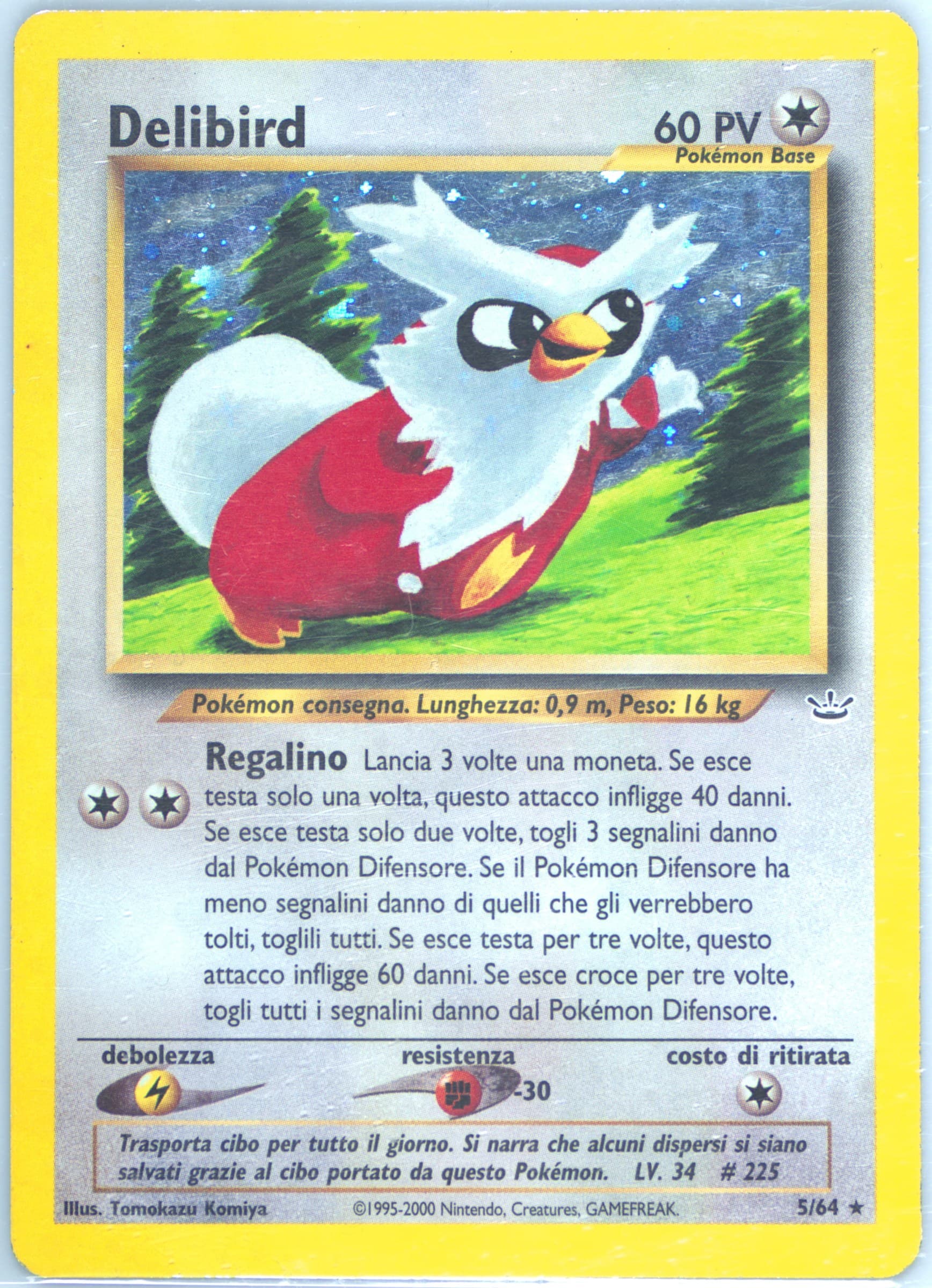 Delibird-Holo (5) 2001 Pokemon Italian Neo Revelation