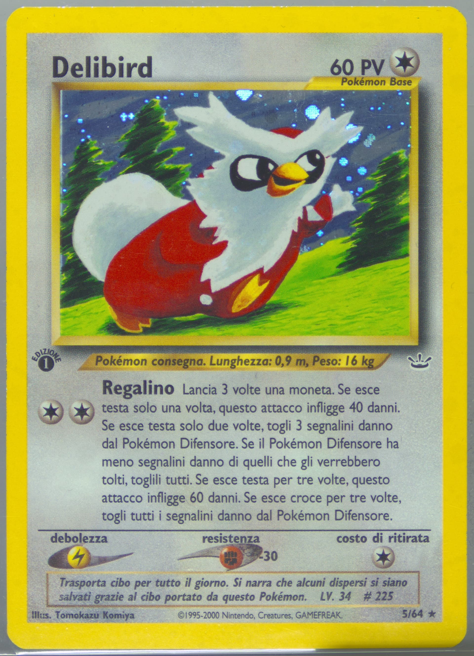Delibird-Holo 1st Edition (5) 2001 Pokemon Italian Neo Revelation