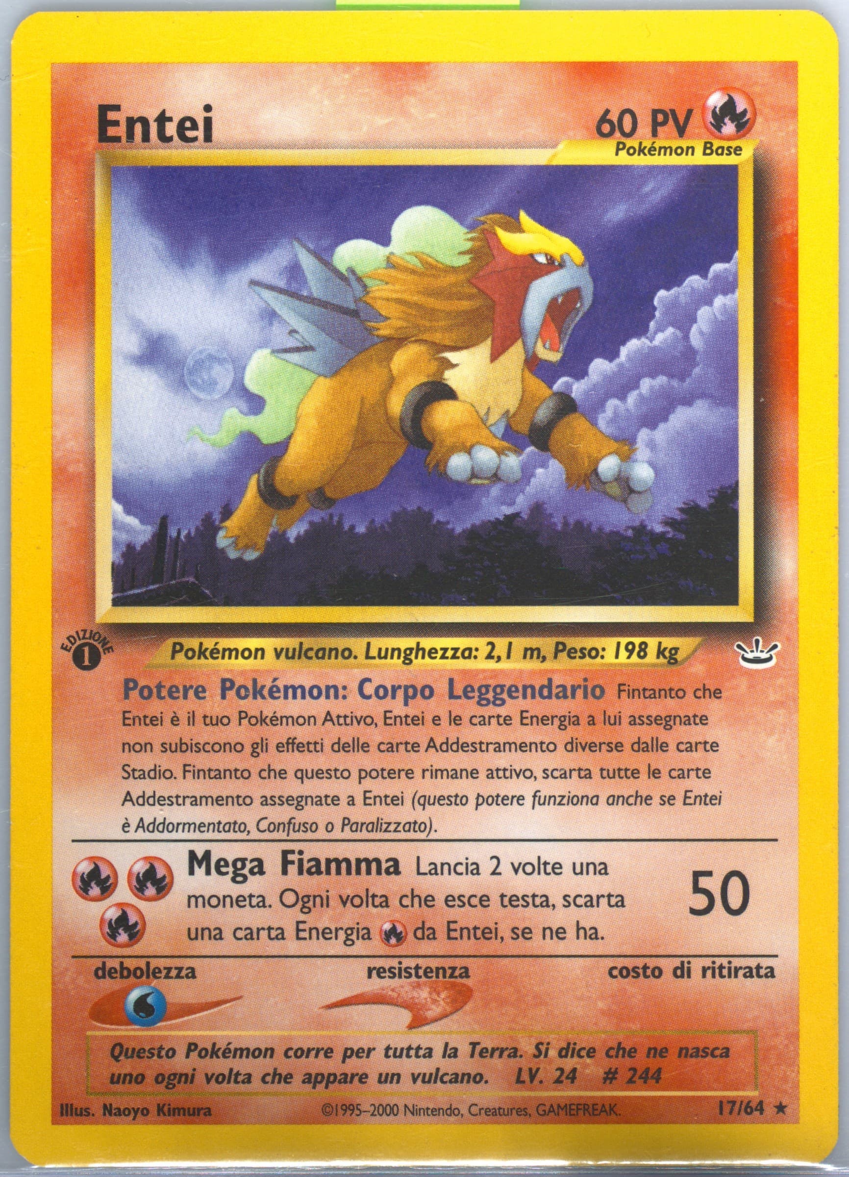 Entei 1st Edition (17) 2001 Pokemon Italian Neo Revelation