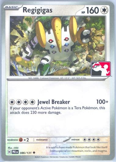 Regigigas (086) 2025 Pokemon Play! Pokemon Prize Pack: Series 7