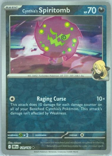 Cynthia's Spiritomb Reverse Holo (129) 2025 Pokemon Dri EN-Destined Rivals