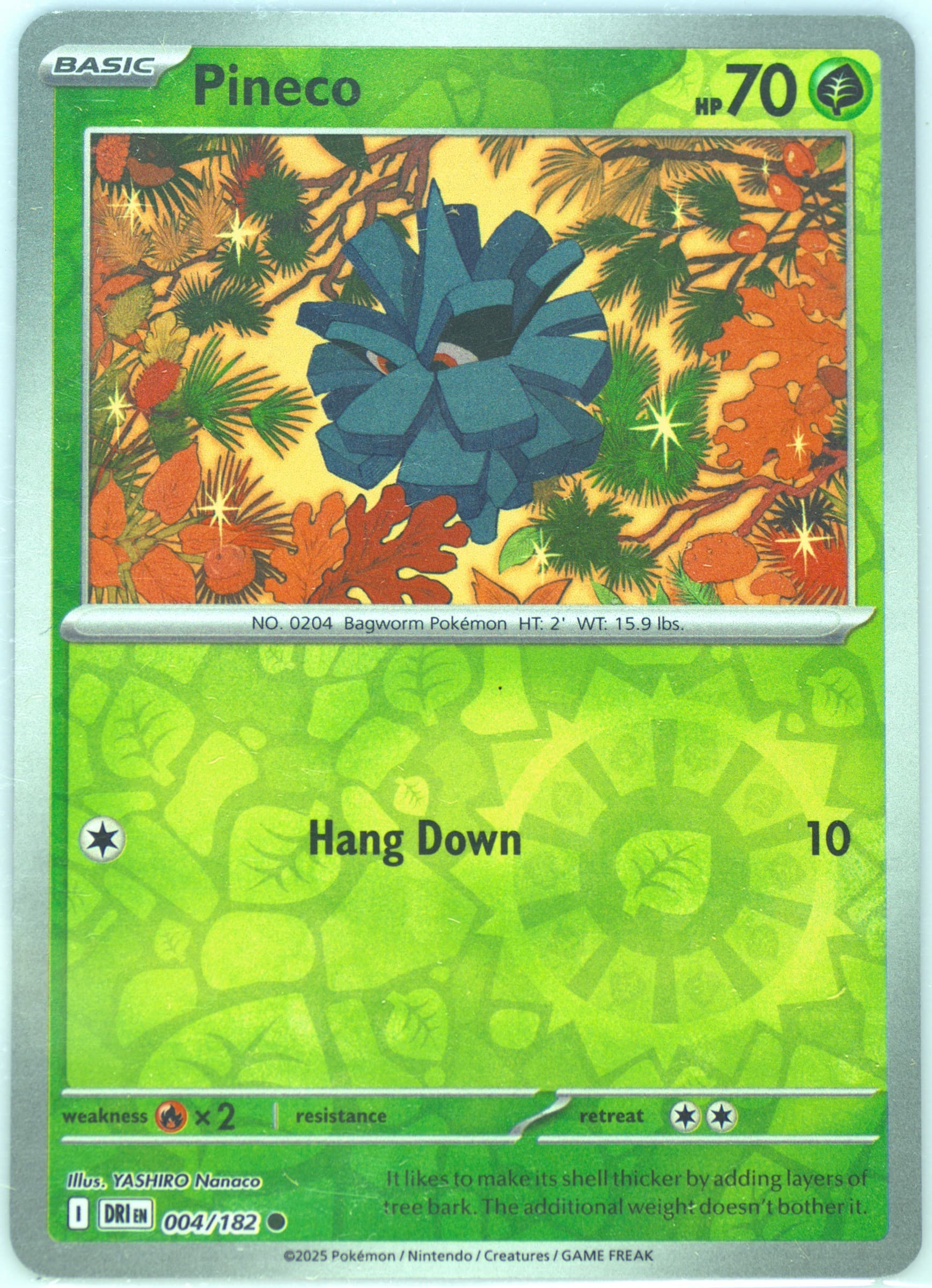 Pineco Reverse Holo (004) 2025 Pokemon Dri EN-Destined Rivals