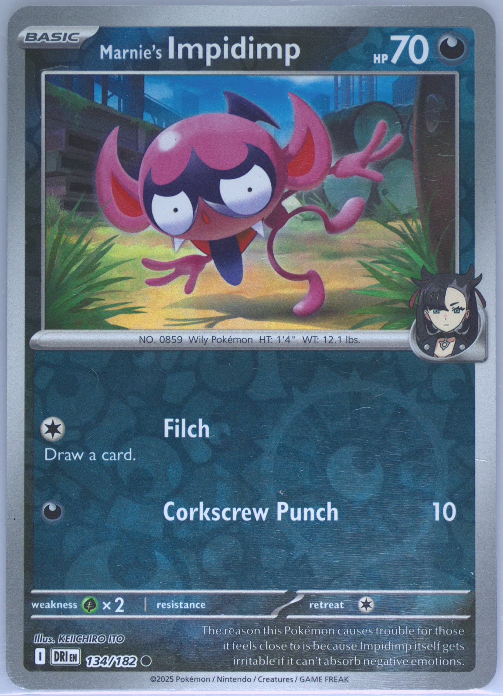 Marnie's Impidimp Reverse Holo (134) 2025 Pokemon Dri EN-Destined Rivals