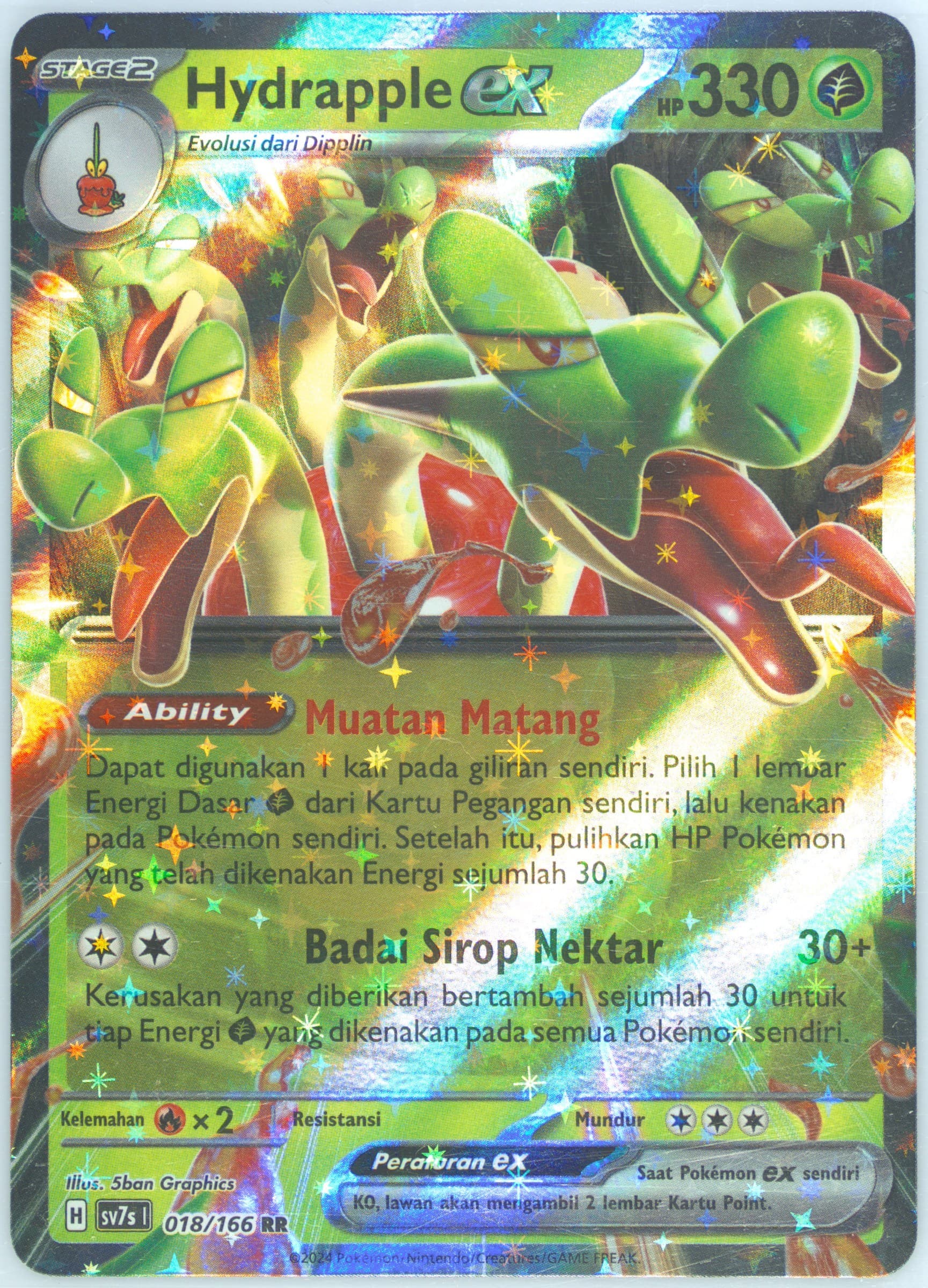 Hydrapple EX (018) 2024 Pokemon Indonesian Sv7s I-Stellar Guidance