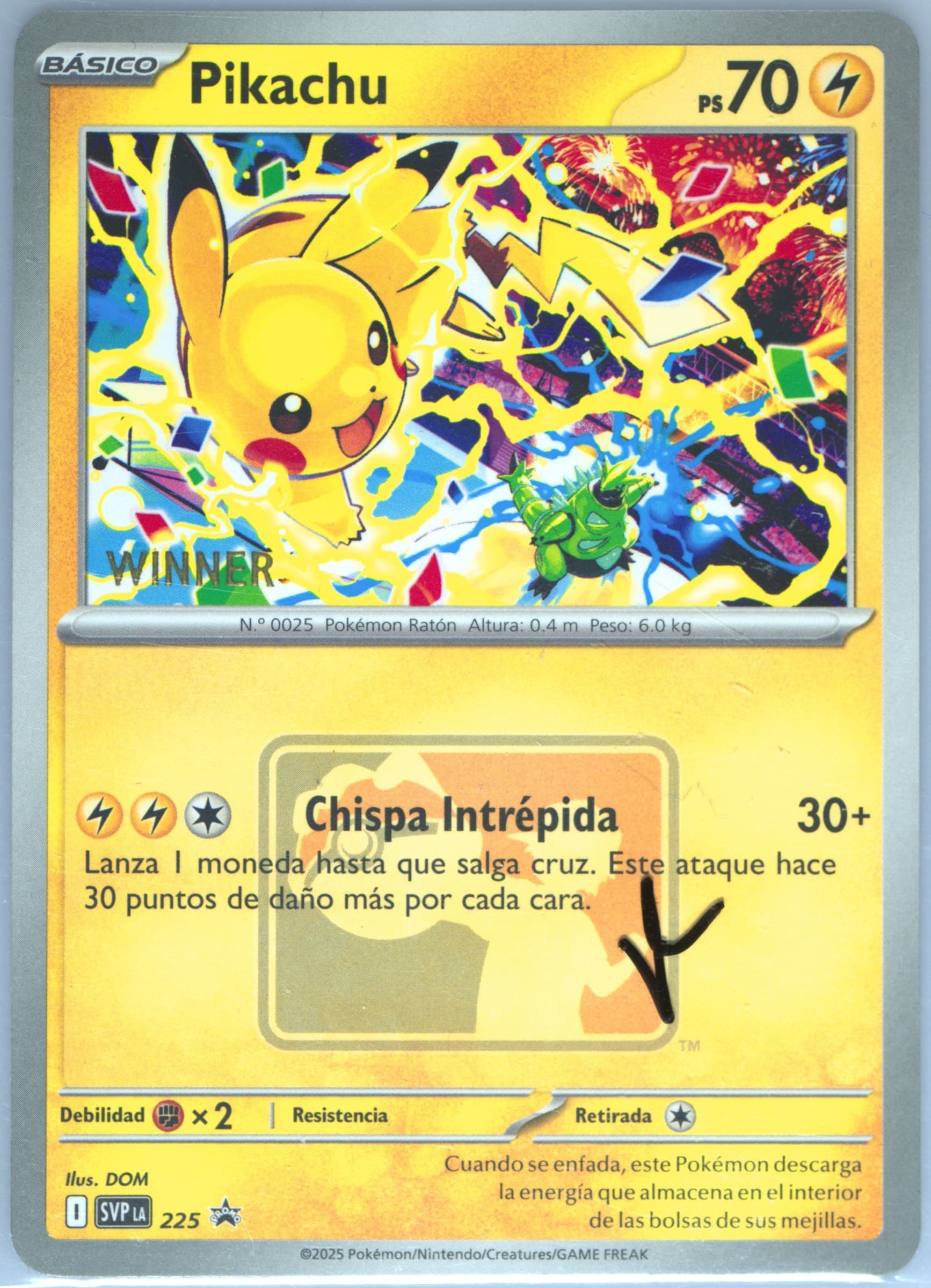 Pikachu World Championships (225) 2025 Pokemon Latin American Svp La-SV Black Star Promo
