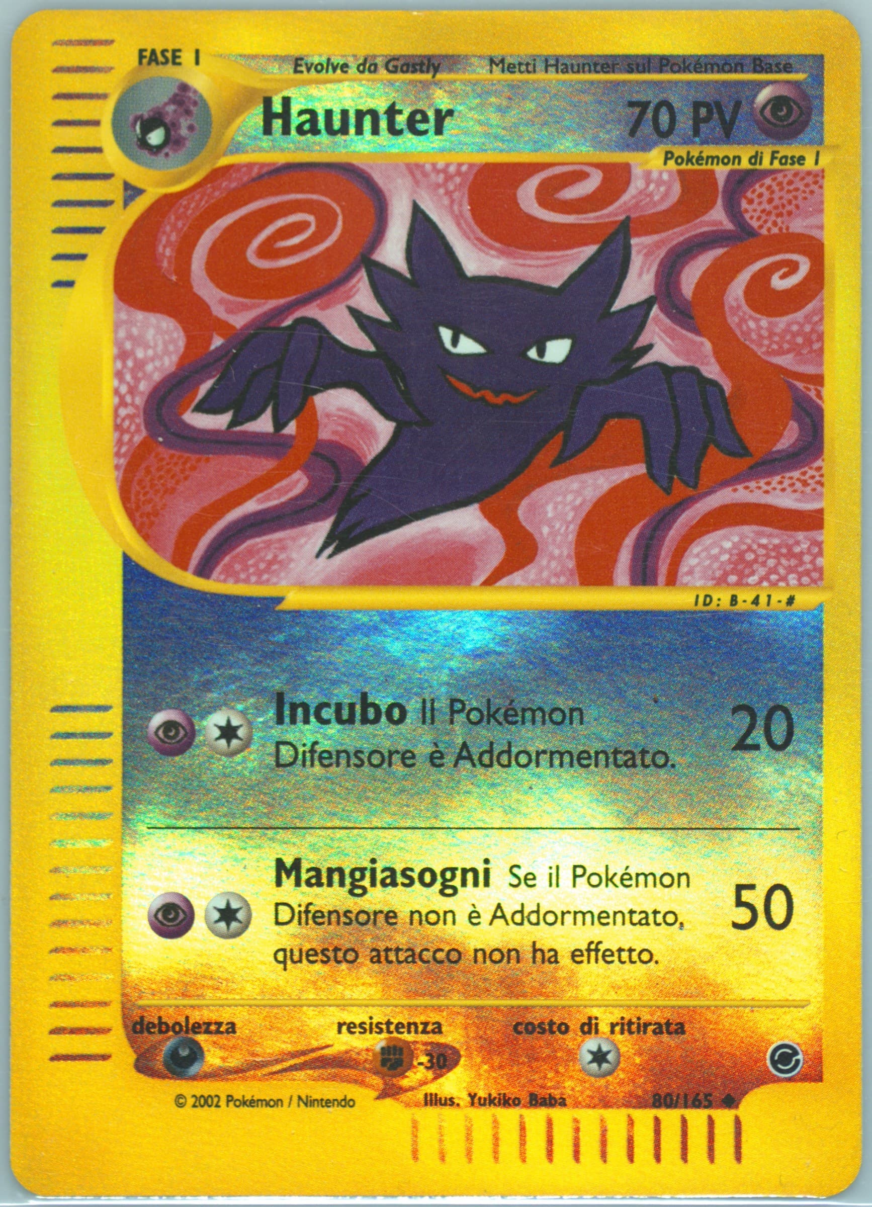 Haunter-Reverse Foil Italian (80) 2002 Pokemon Expedition