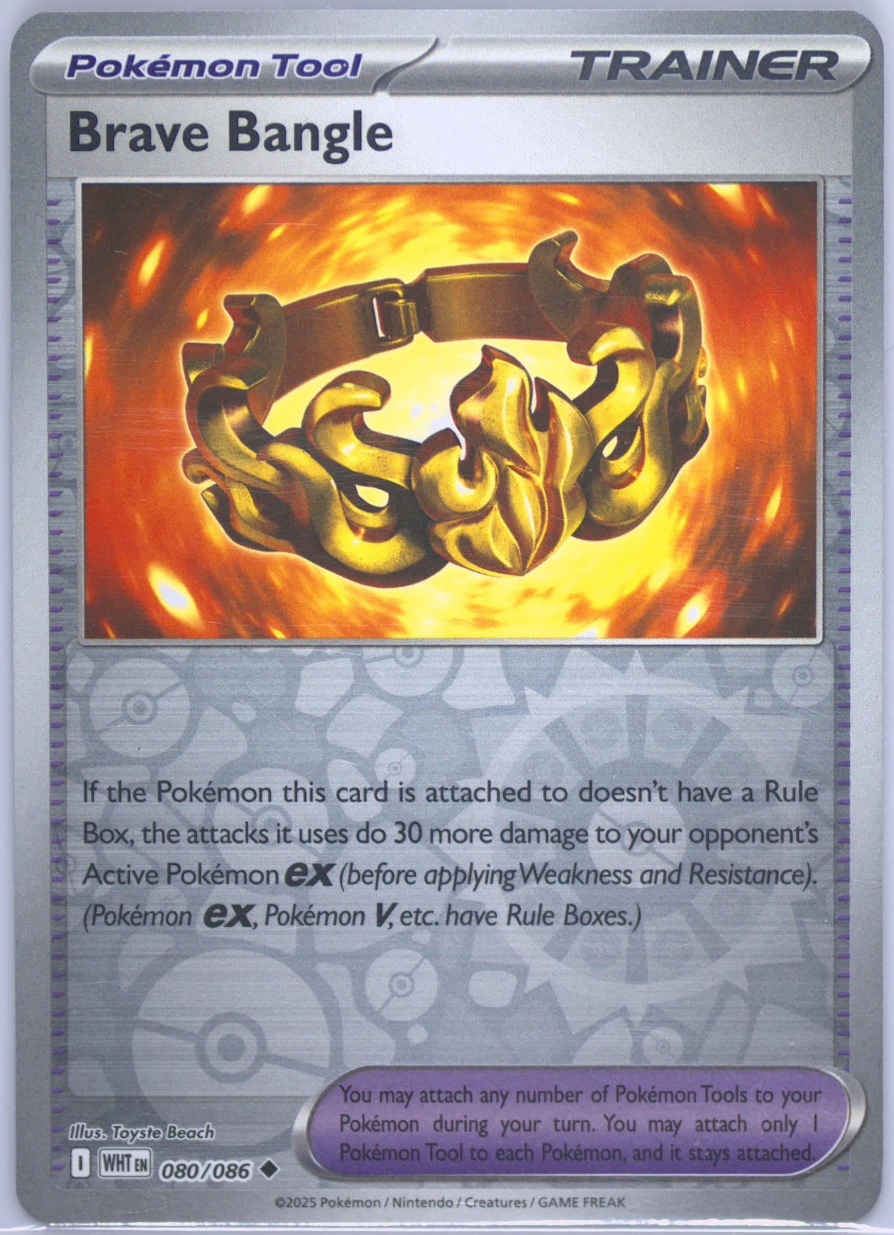 Brave Bangle Reverse Holo (080) 2025 Pokemon Wht EN-White Flare