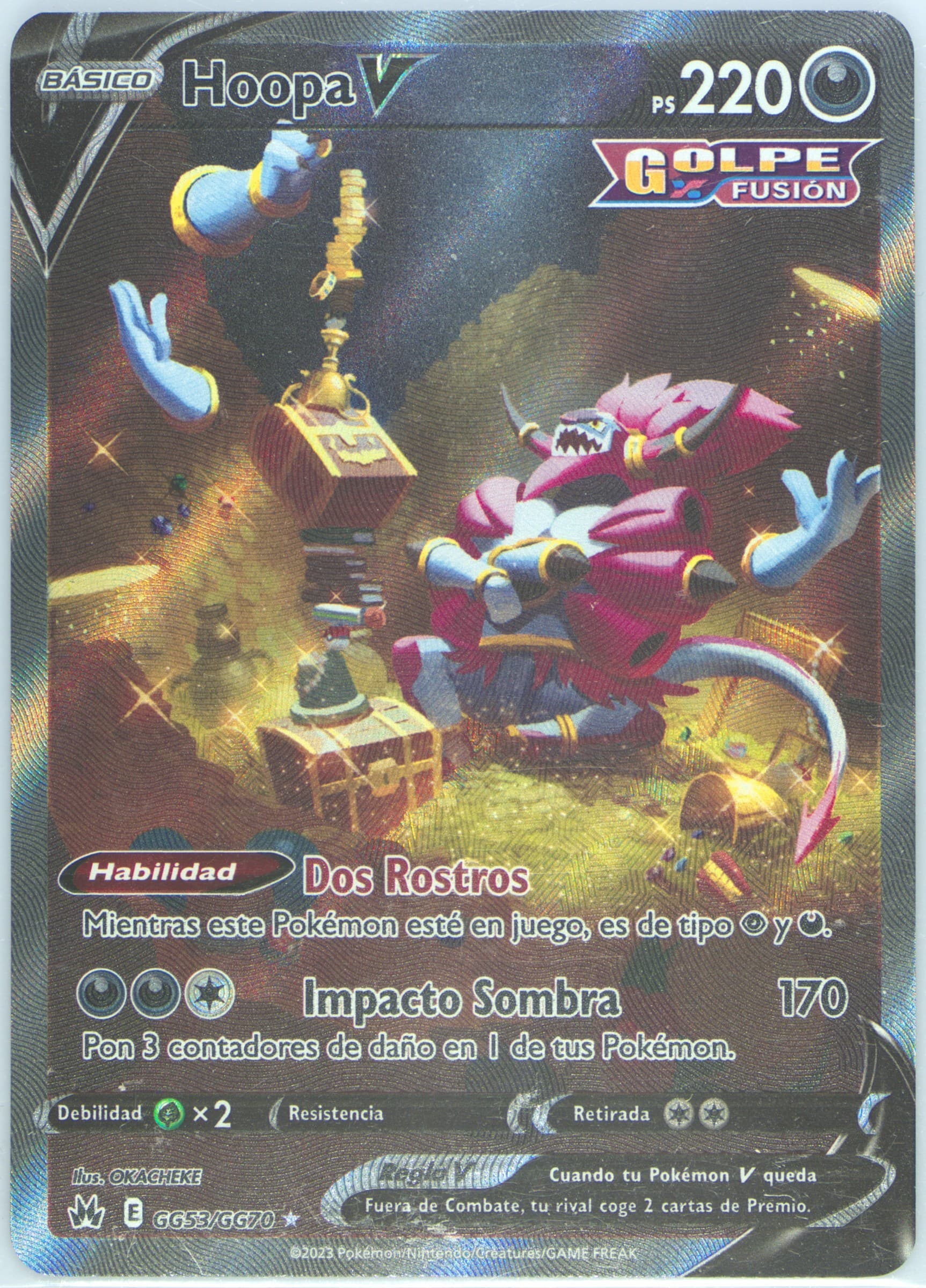 Hoopa V Spanish (GG53) 2023 Pokemon Sword and Shield Crown Zenith