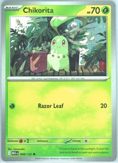 Chikorita (008) 2025 Pokemon Meg EN-Mega Evolution