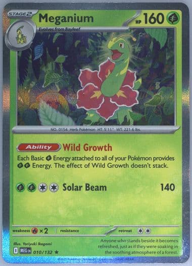 Meganium (010) 2025 Pokemon Meg EN-Mega Evolution