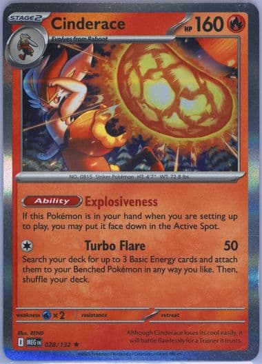 Cinderace (028) 2025 Pokemon Meg EN-Mega Evolution