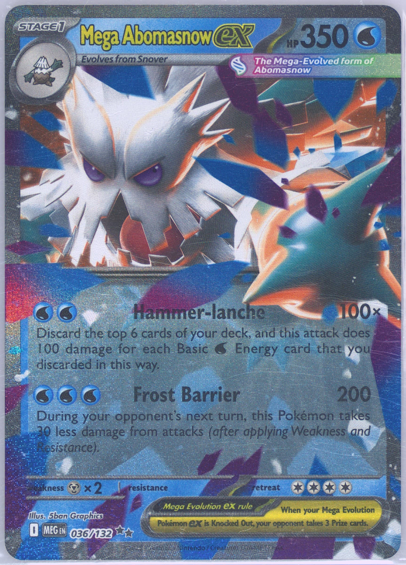 Mega Abomasnow EX (036) 2025 Pokemon Meg EN-Mega Evolution