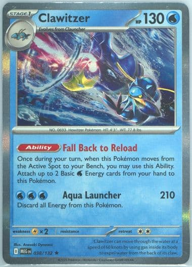 Clawitzer (038) 2025 Pokemon Meg EN-Mega Evolution