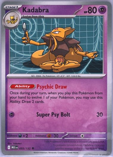 Kadabra (055) 2025 Pokemon Meg EN-Mega Evolution