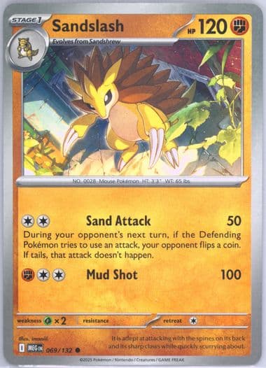 Sandslash (069) 2025 Pokemon Meg EN-Mega Evolution