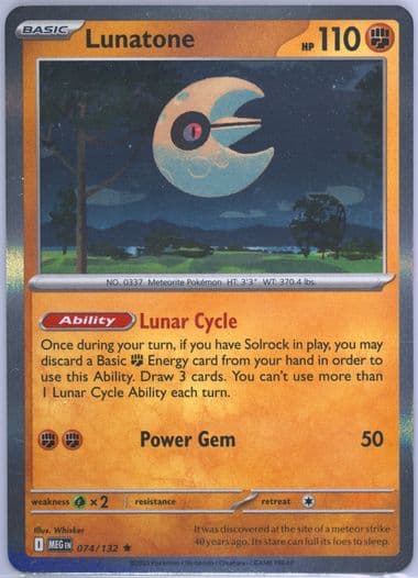 Lunatone (074) 2025 Pokemon Meg EN-Mega Evolution