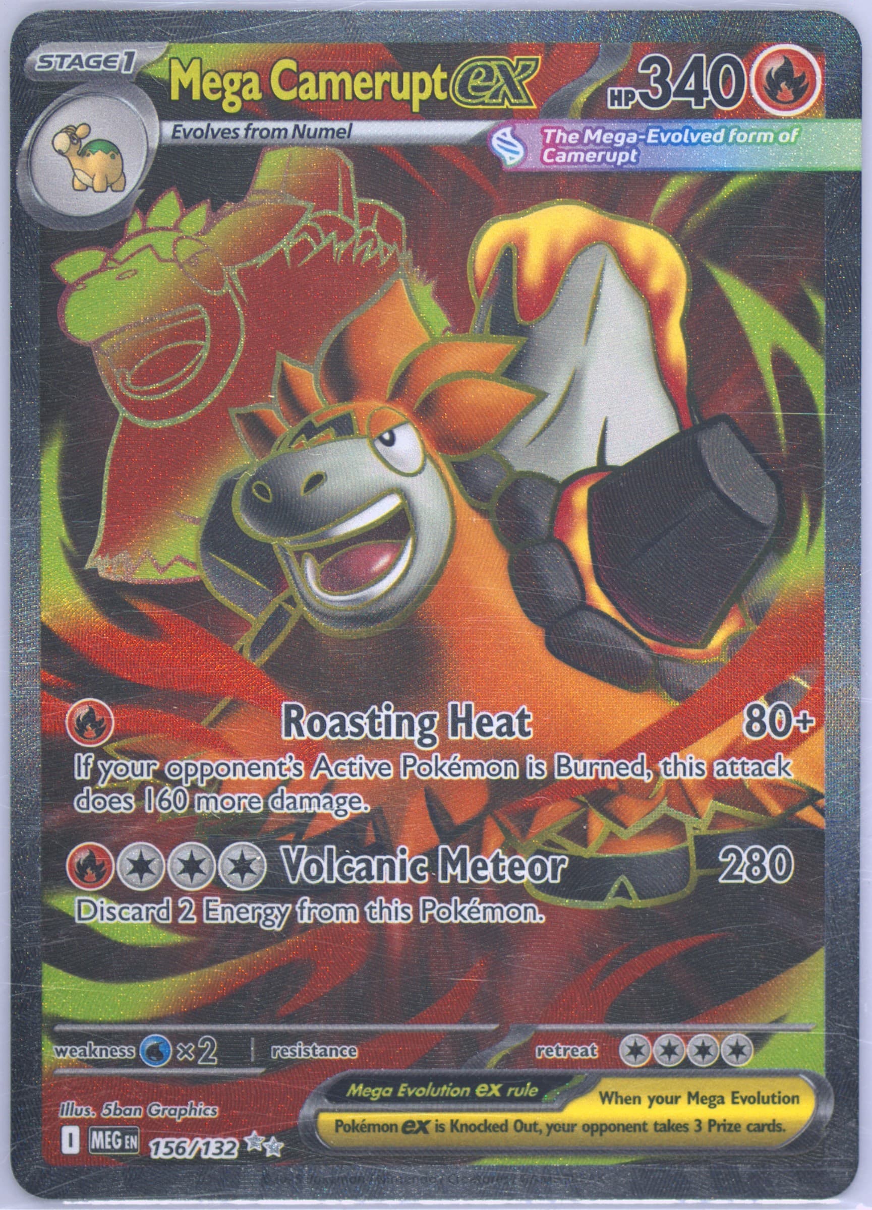 Mega Camerupt EX Ultra Rare (156) 2025 Pokemon Meg EN-Mega Evolution