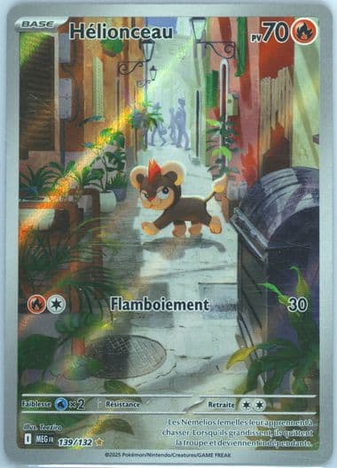 Litleo Illustration Rare (139) 2025 Pokemon French Meg FR-Mega Evolution