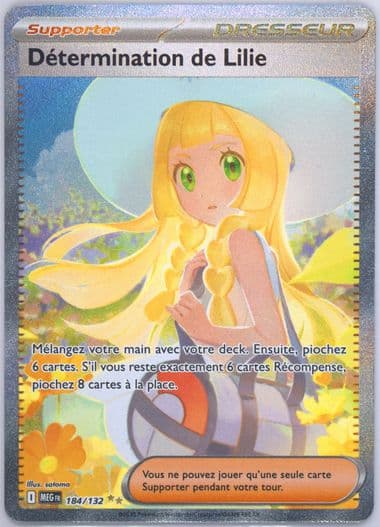 Lillie's Determination Special Illustration Rare (184) 2025 Pokemon French Meg FR-Mega Evolution