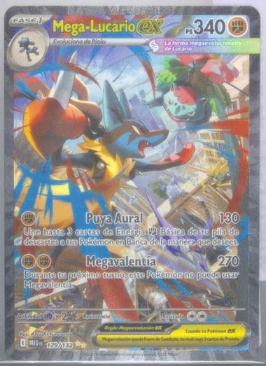 Mega Lucario EX Special Illustration Rare (179) 2025 Pokemon Spanish Meg ES-Mega Evolution