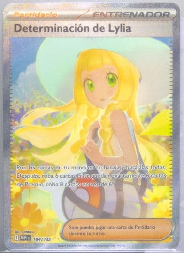 Lillie's Determination Special Illustration Rare (184) 2025 Pokemon Spanish Meg ES-Mega Evolution