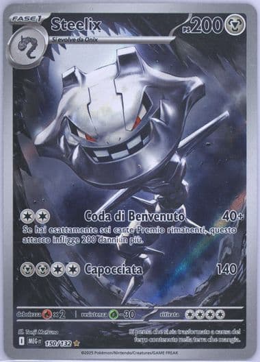 Steelix Illustration Rare (150) 2025 Pokemon Italian Meg It-Mega Evolution