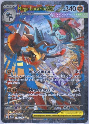 Mega Lucario EX Special Illustration Rare (179) 2025 Pokemon Italian Meg It-Mega Evolution
