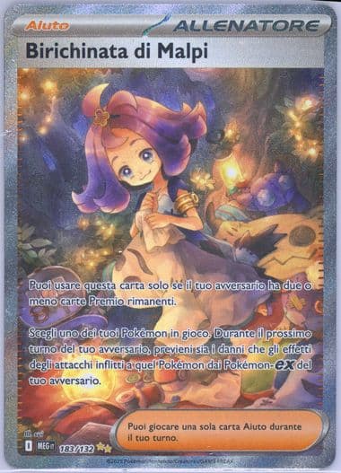 Acerola's Mischief Special Illustration Rare (183) 2025 Pokemon Italian Meg It-Mega Evolution