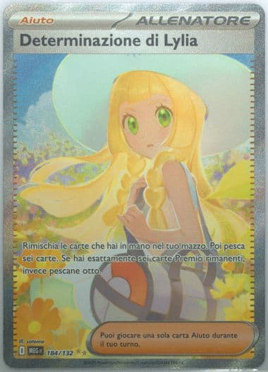 Lillie's Determination Special Illustration Rare (184) 2025 Pokemon Italian Meg It-Mega Evolution