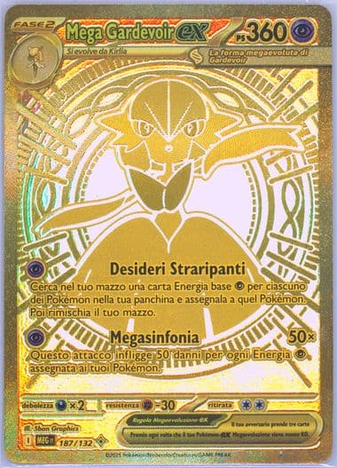 Mega Gardevoir EX Mega Hyper Rare (187) 2025 Pokemon Italian Meg It-Mega Evolution